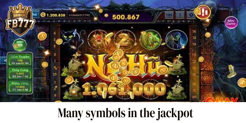 Many symbols in the jackpot